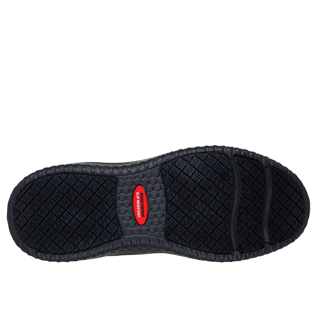 Skechers Work Men's Delson 3.0 Oteron Slip Resistant Bungee Slip On Sneakers (Wide Width Available)