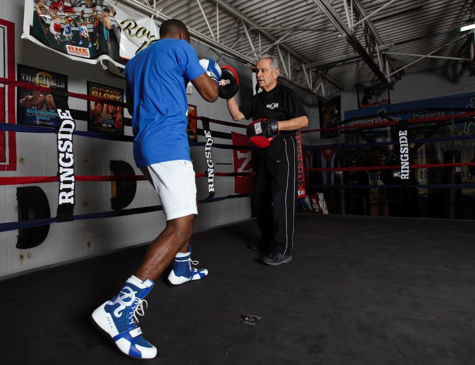 Ringside Apex Elite Boxing Shoes, White/Black, Size 5