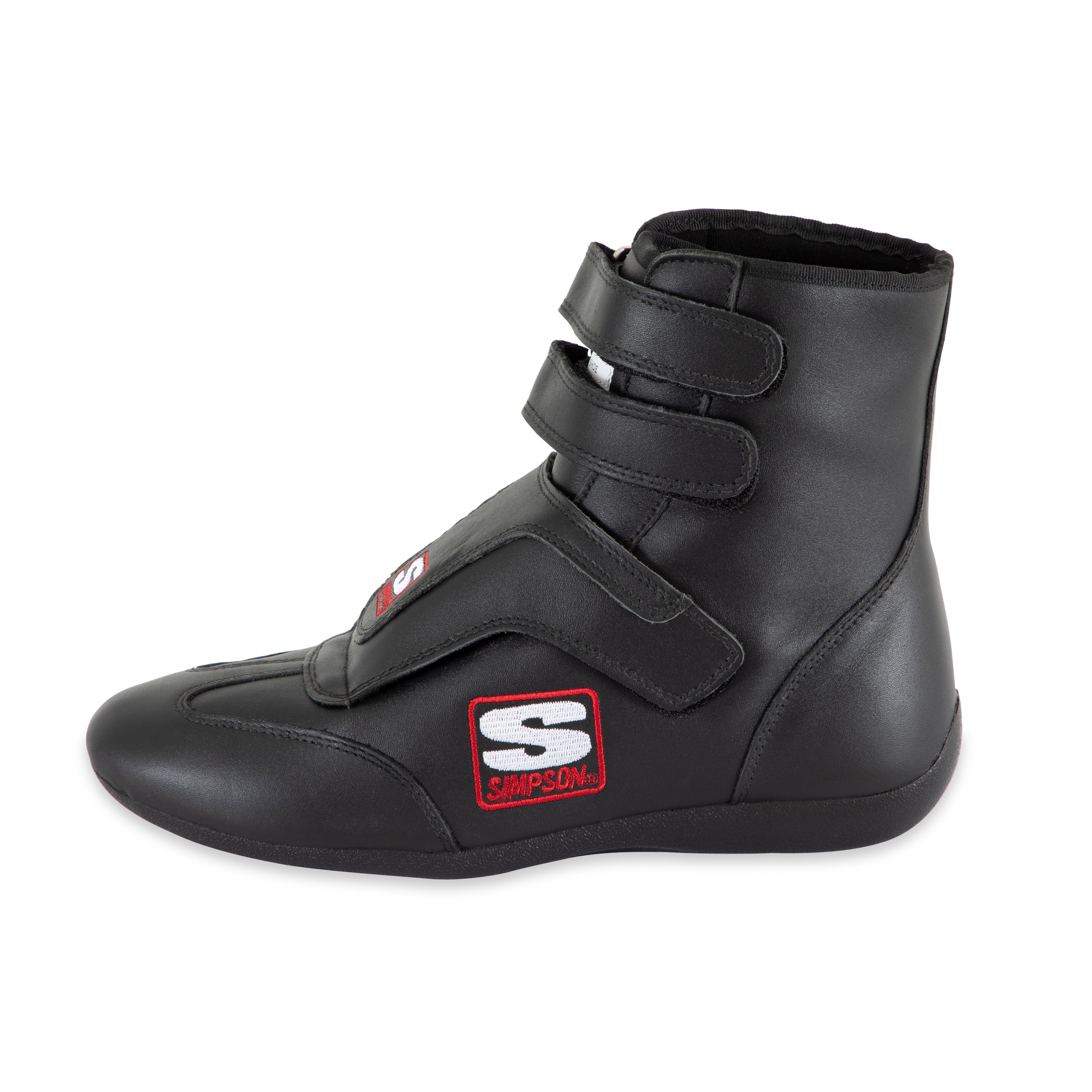 Simpson Racing SP950BK Stealth Sprint Driving Shoes Adult Mens 9.5 Black Pair