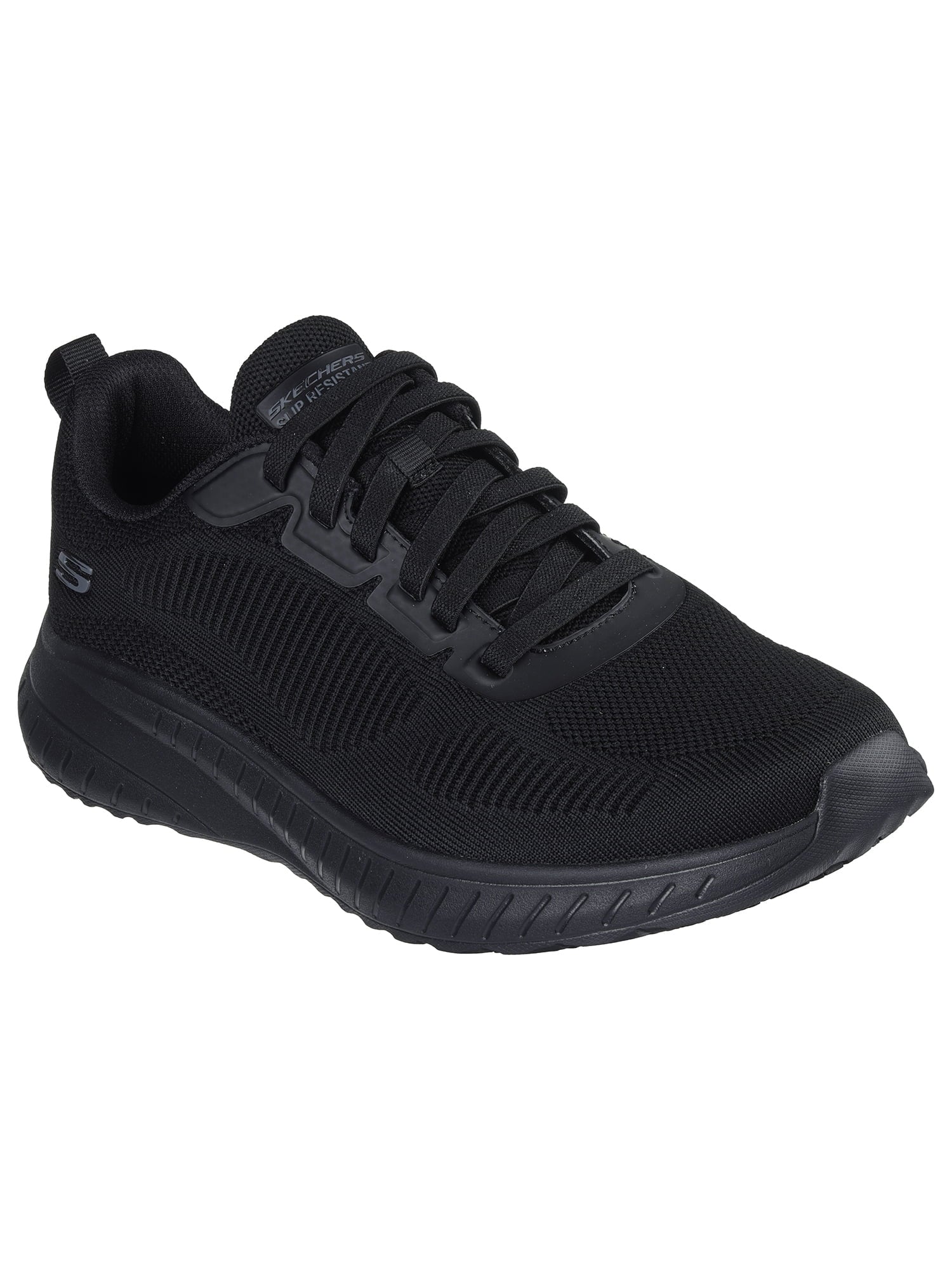 Skechers Work Men's Squad Chaos Fellker Slip Resistant Bungee Slip On Sneakers