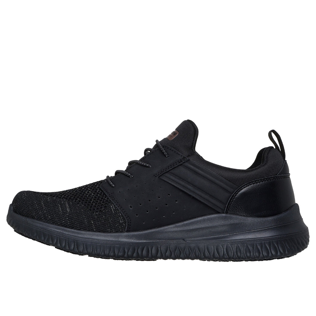 Skechers Work Men's Delson 3.0 Oteron Slip Resistant Bungee Slip On Sneakers (Wide Width Available)